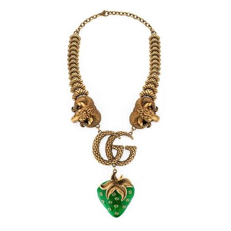 green gucci necklace|Gucci necklace vintage.